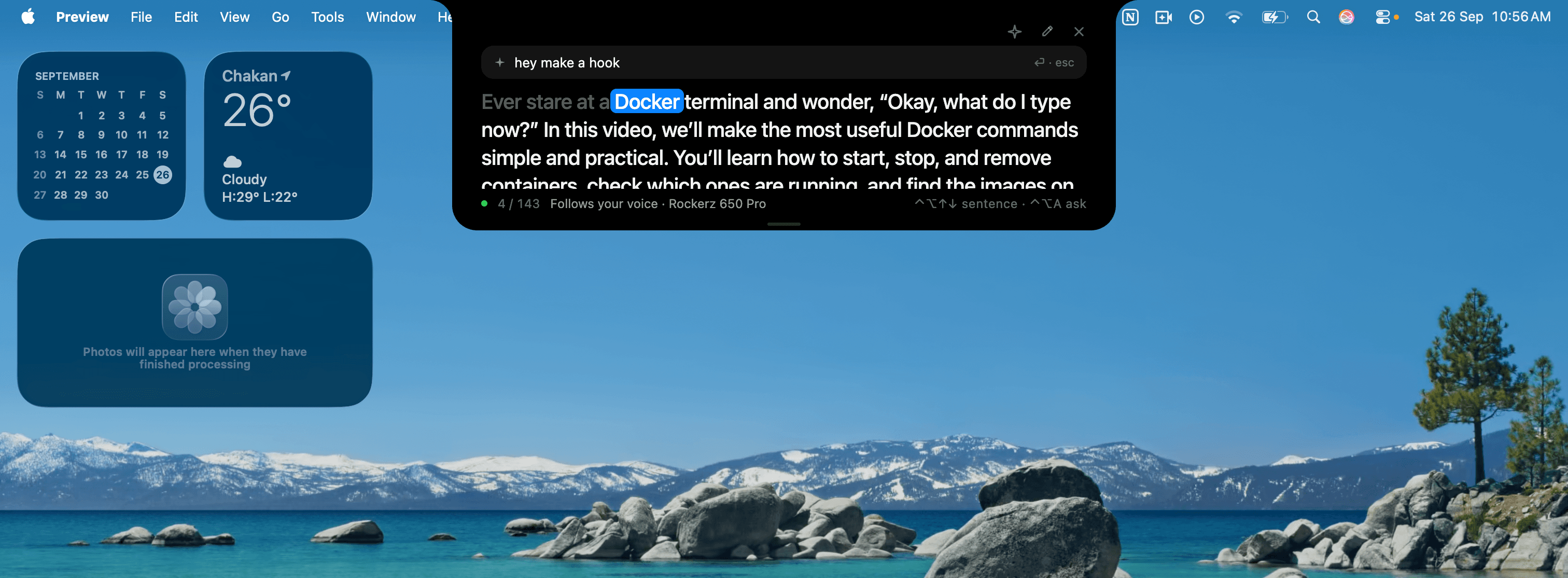The notch at normal width