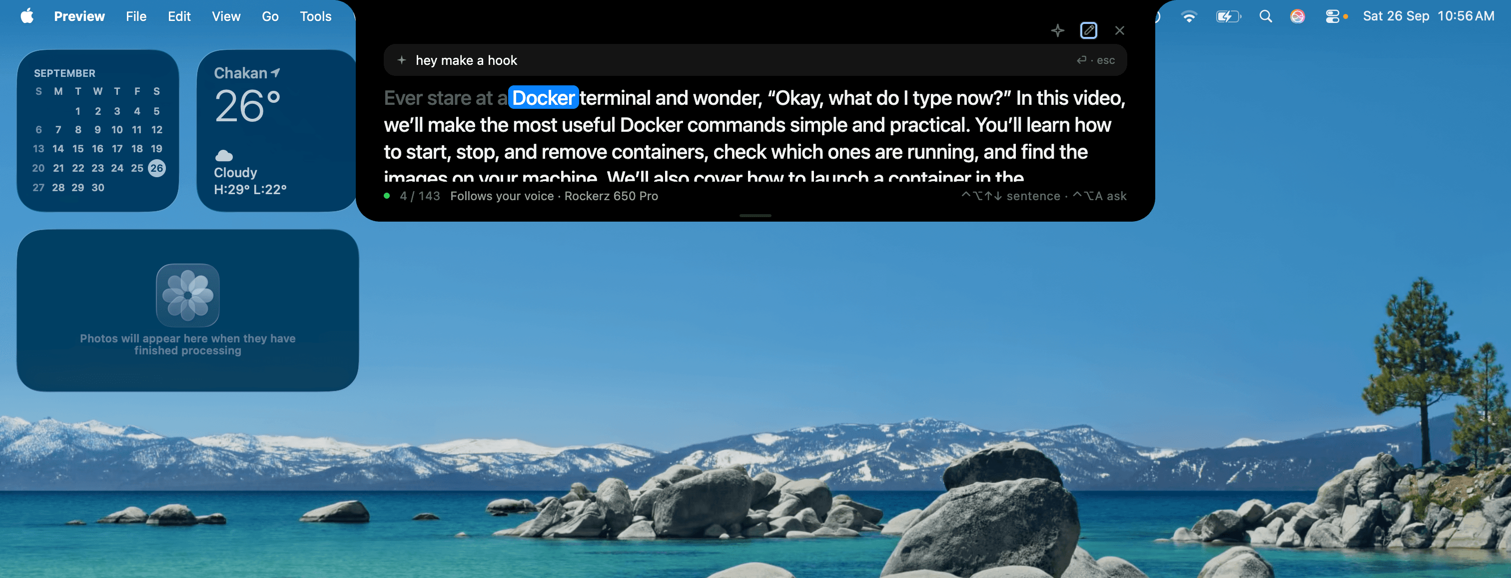 The notch at wide width